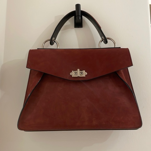 Elegant Proenza Schouler suede burgundy handbag - Picture 1 of 7